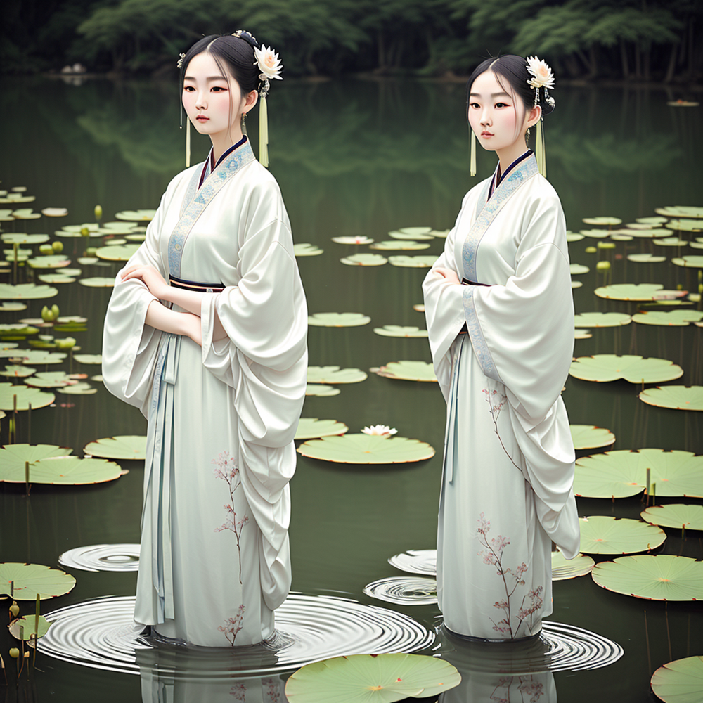 Reflections on a Lotus Pond view 2