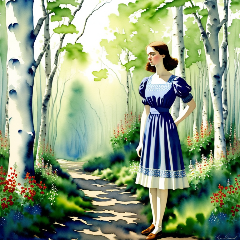 Wandering Among Birch and Bloom view 2