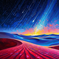 Celestial Canvas Over Vibrant Dunes thumbnail 2