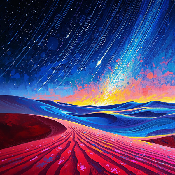Celestial Canvas Over Vibrant Dunes