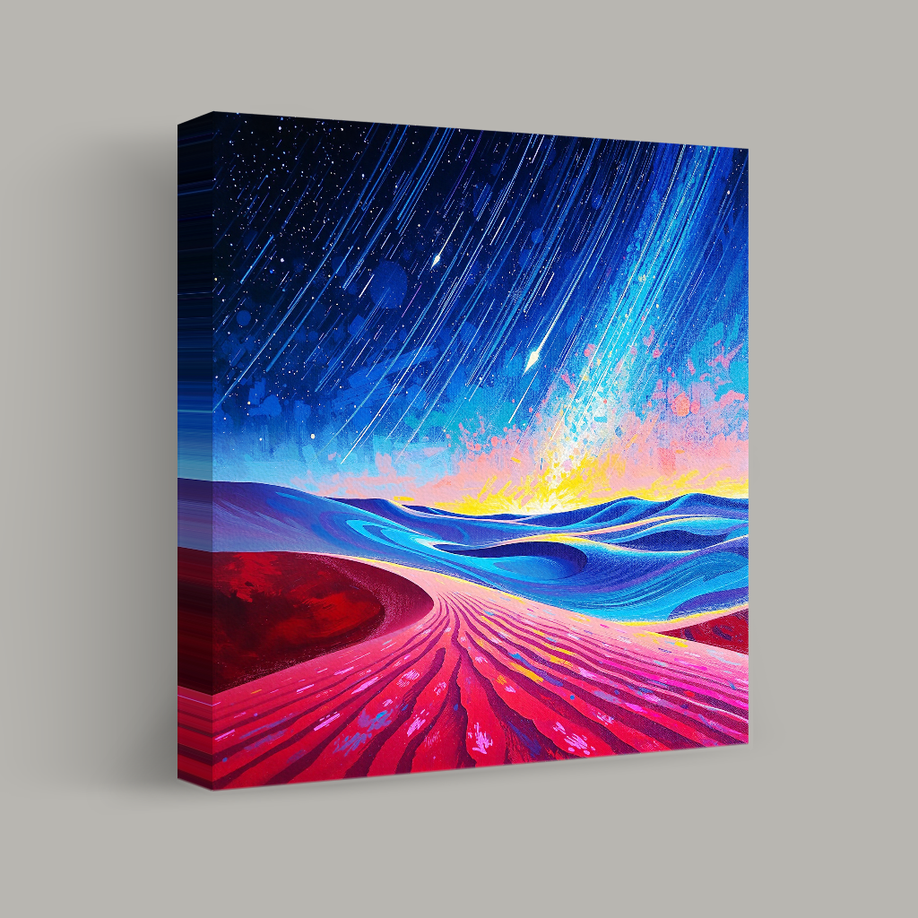 Celestial Canvas Over Vibrant Dunes view 1