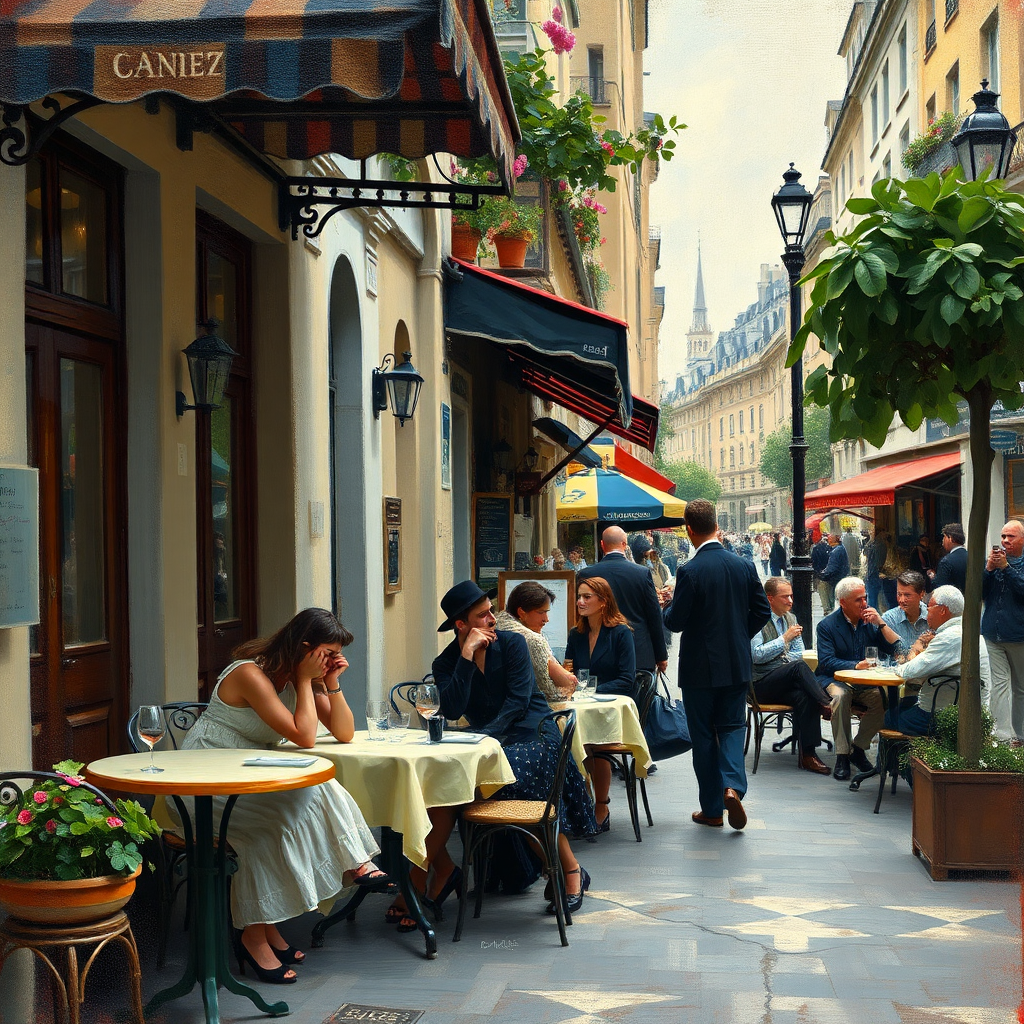 Conversations on a Parisian Street view 2