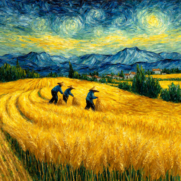 Harvest under Starry Skies