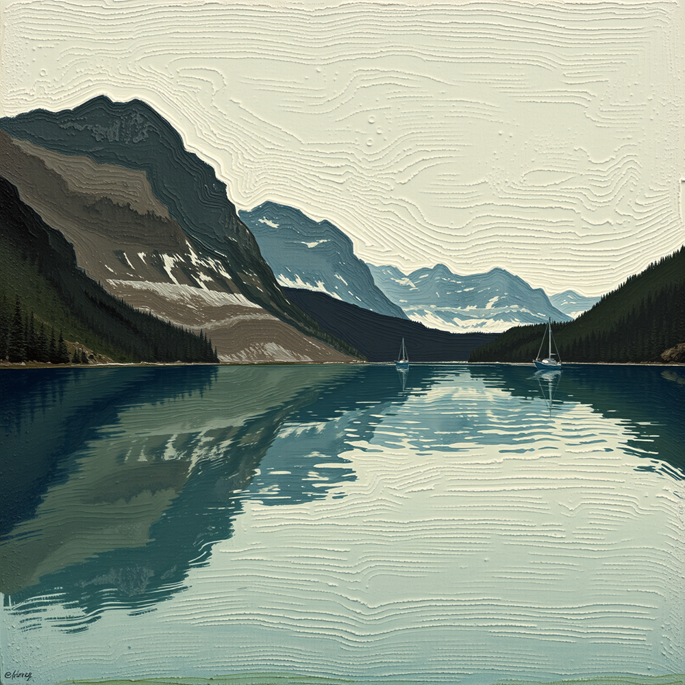 Reflections Across Alpine Waters view 2