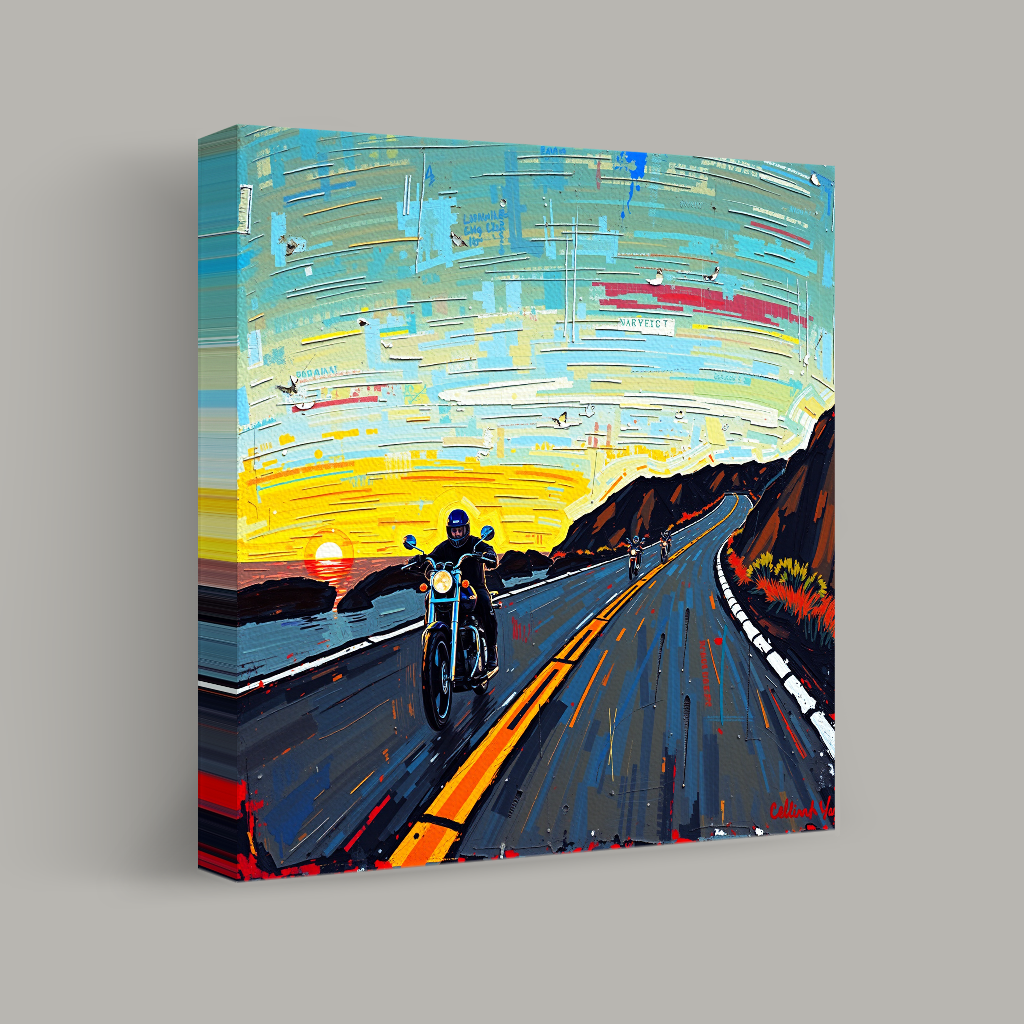 Riders at Sunset view 1