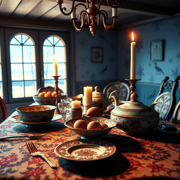 Candlelit Dining Table