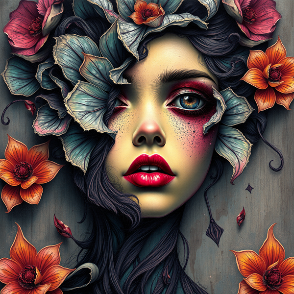 Floral Adorned Portrait