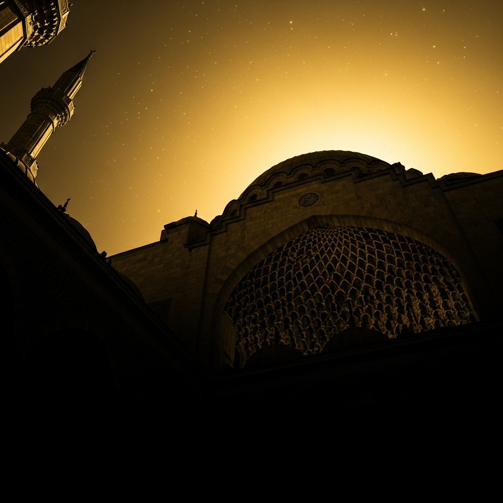 Luminous Dawn over the Minaret view 2