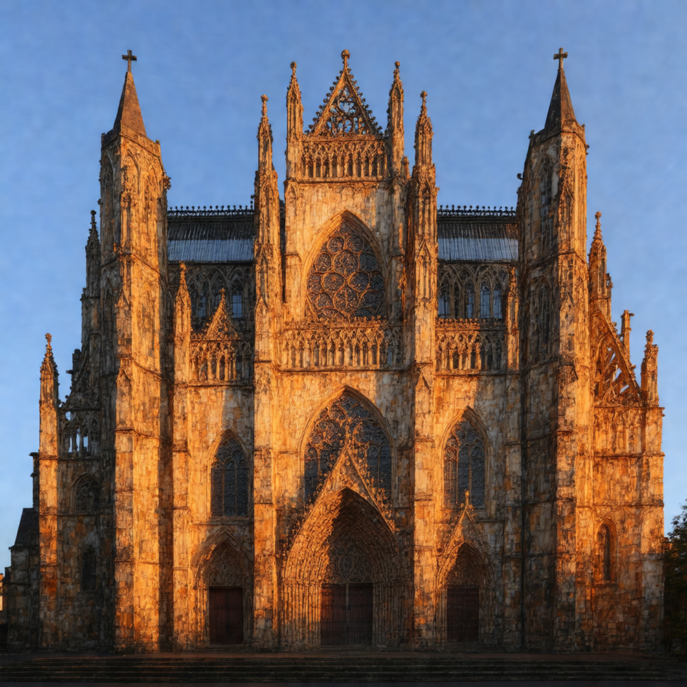 Gothic Grandeur at Sunset view 2