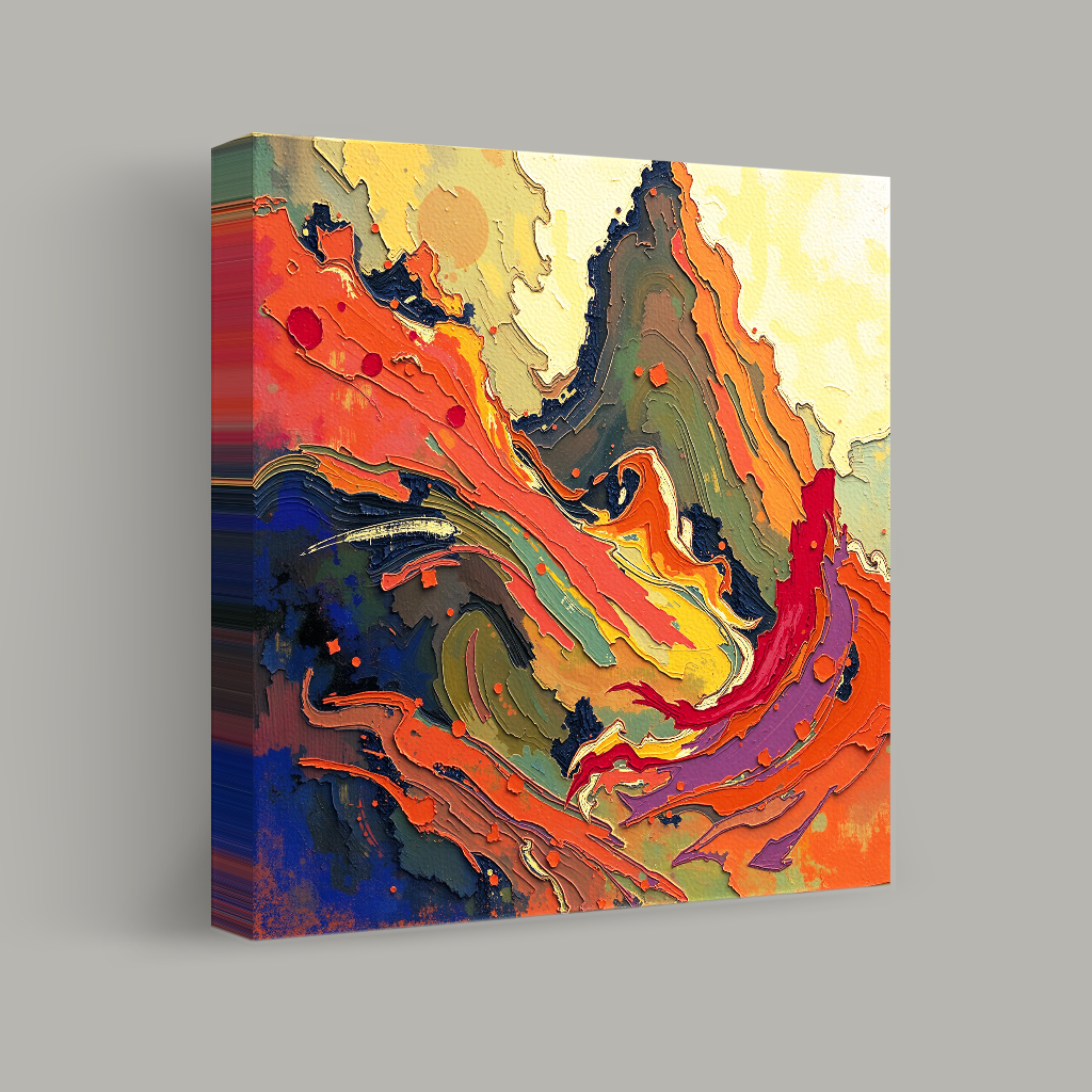 Fiery Abstract Waves view 1