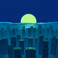 Submerged Skyline at Dusk thumbnail 2