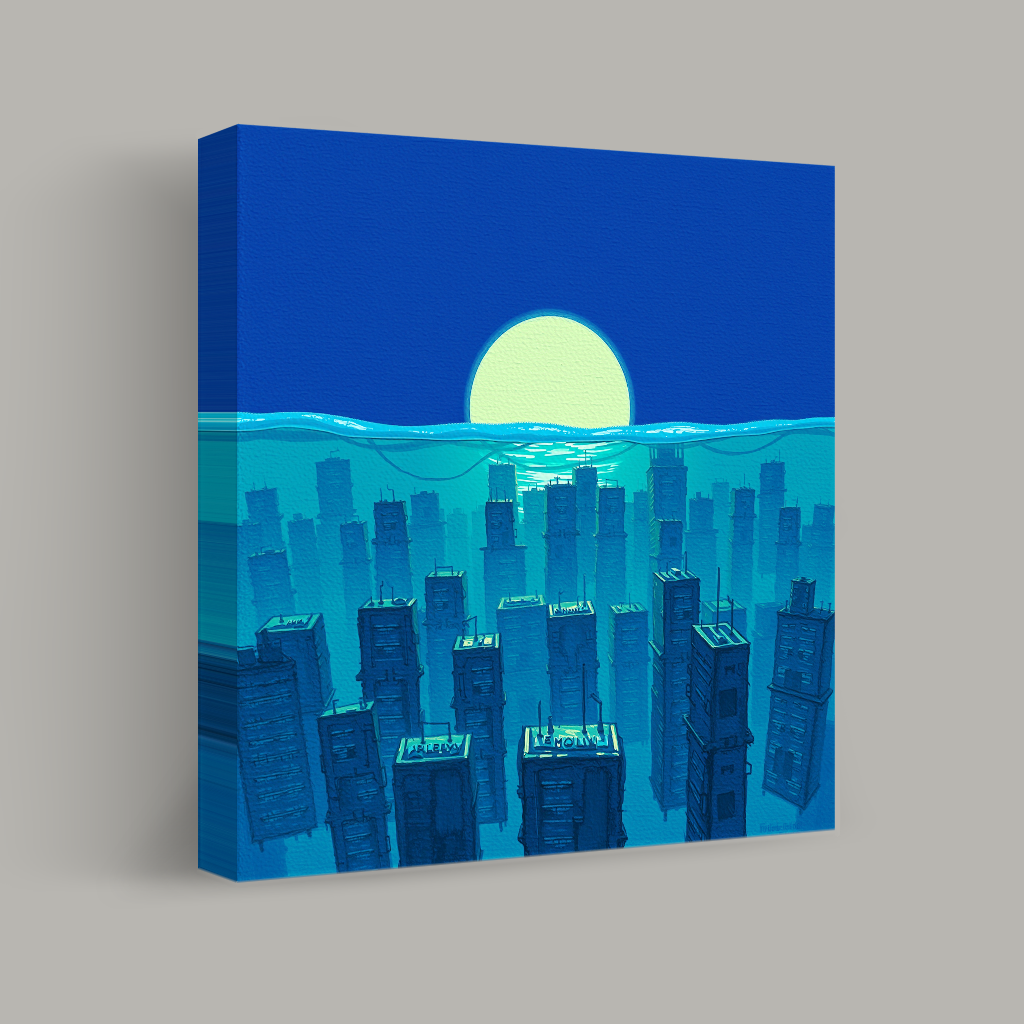 Submerged Skyline at Dusk view 1