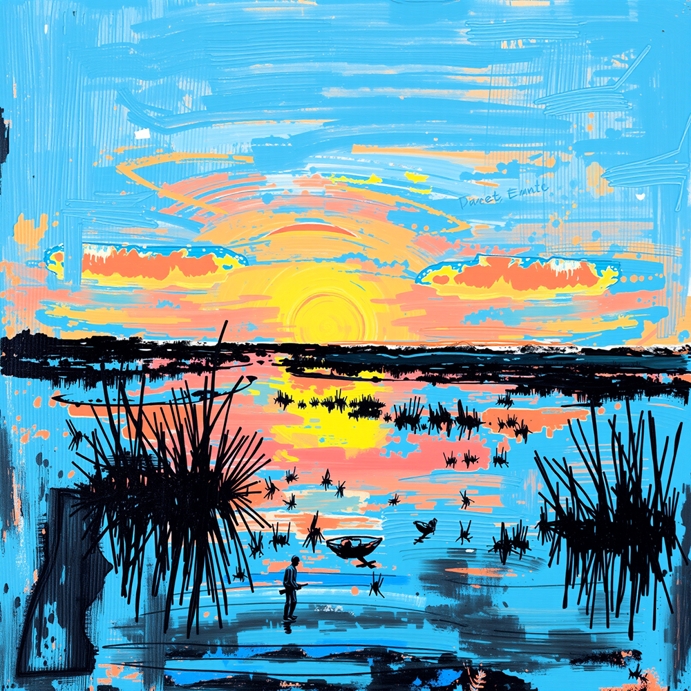 Sunset Symphony Over the Marsh view 2
