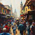 Vibrant Tapestry of a Marketplace thumbnail 2