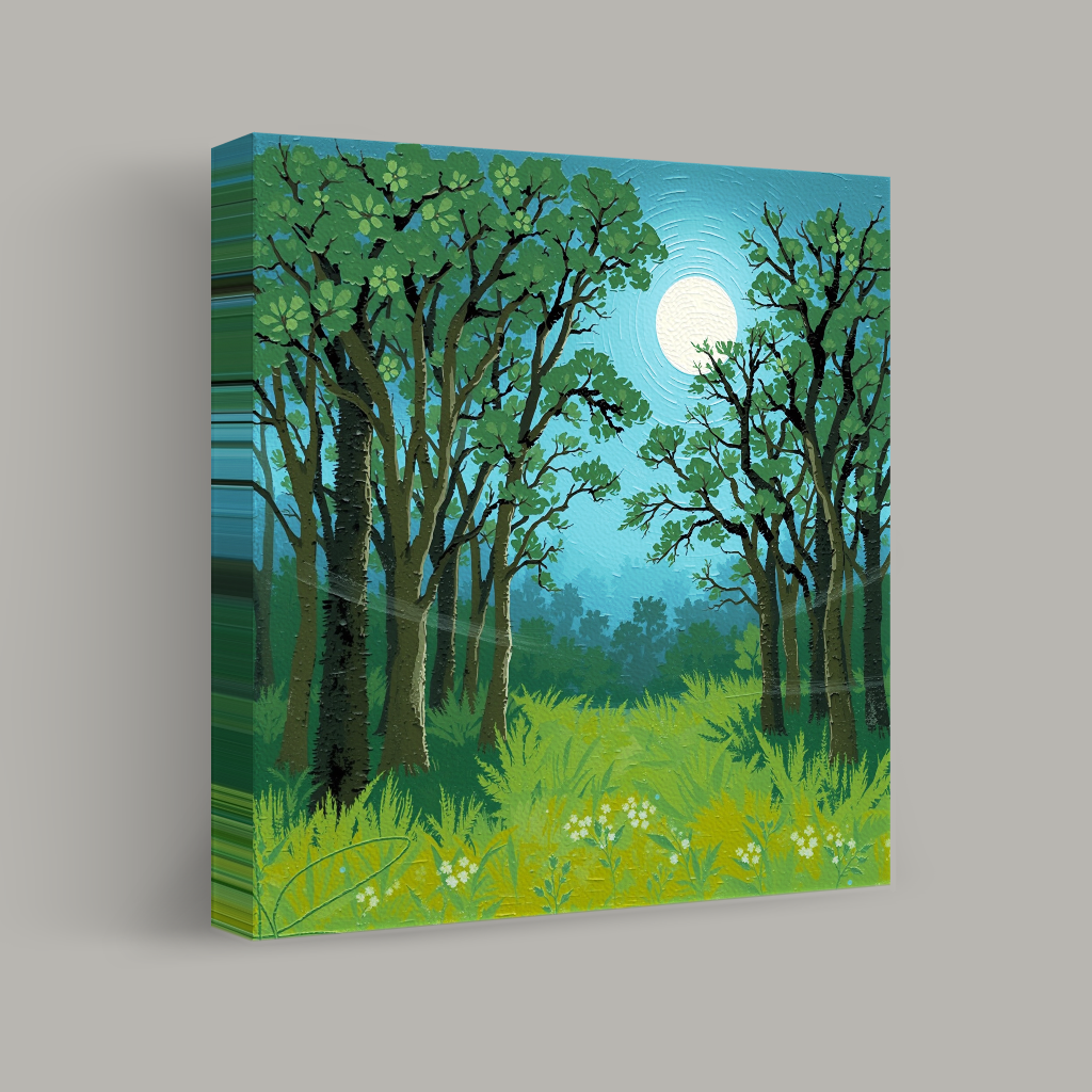 Moonlit Woodland view 1