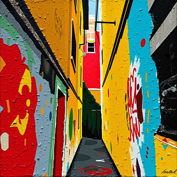 Vivid Alleyway Expressions