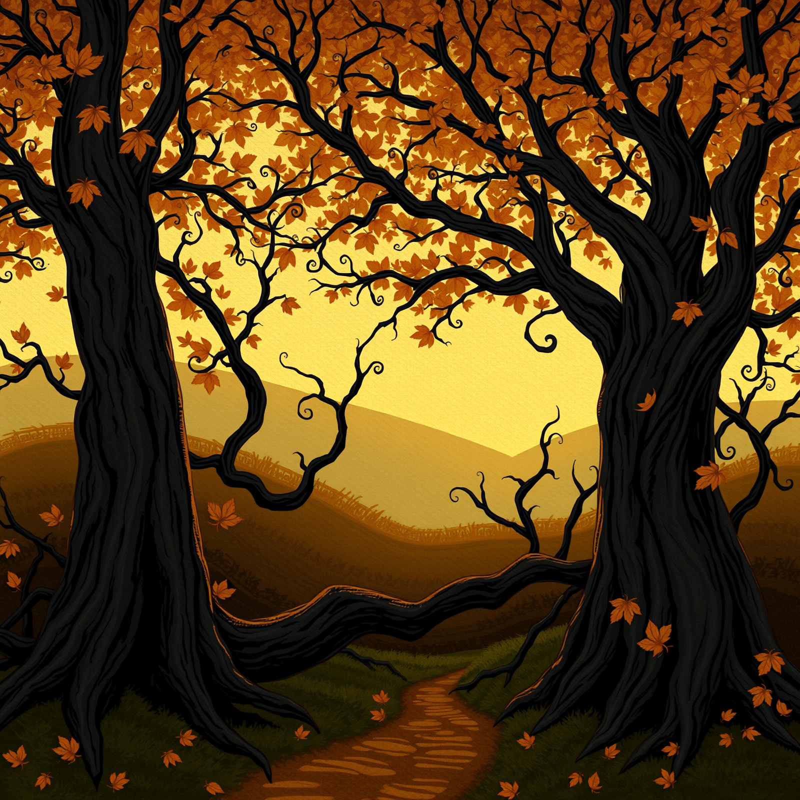 Whispering Autumn Pathway view 2