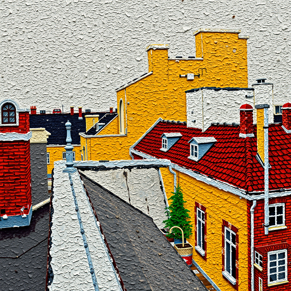 Vibrant Rooftop Tapestry view 2