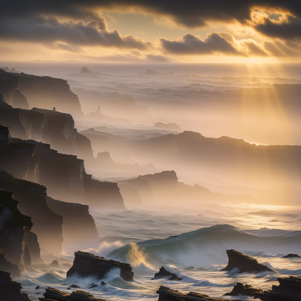 Sunlit Cliffside Reverie view 2