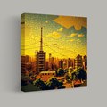 Mosaic Twilight Over Cityscape thumbnail 1