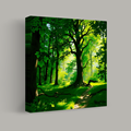 Sunlit Pathway Through the Forest thumbnail 1