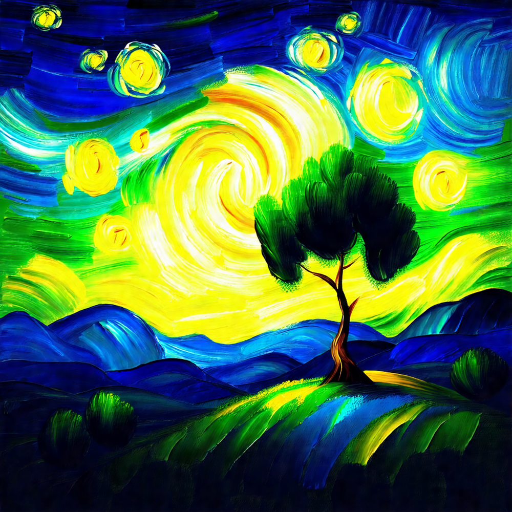 Whirls of a Starry Night view 2
