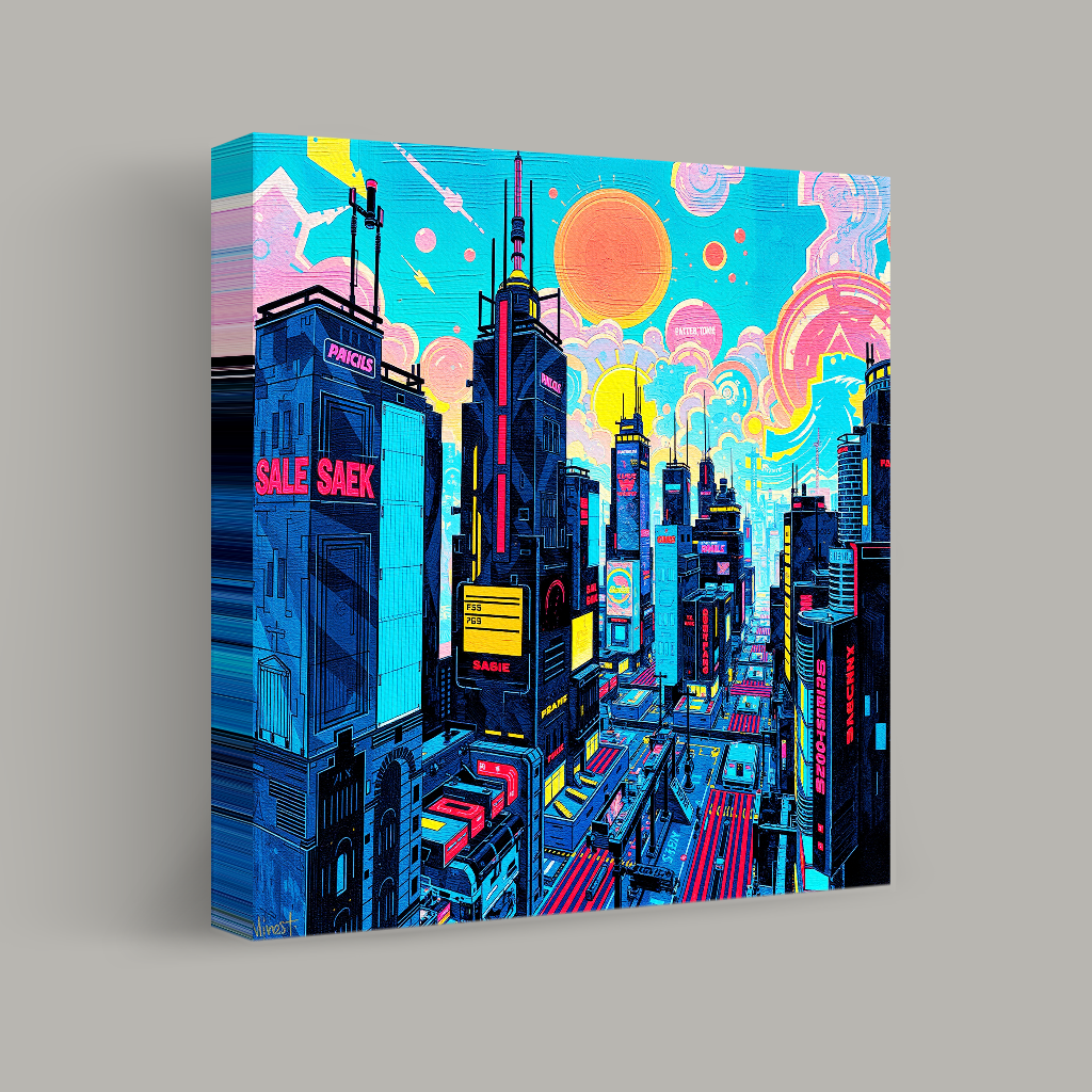 Neon Skies Over Urban Dreams view 1