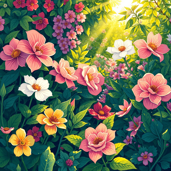 Blossoms in Sunlit Harmony