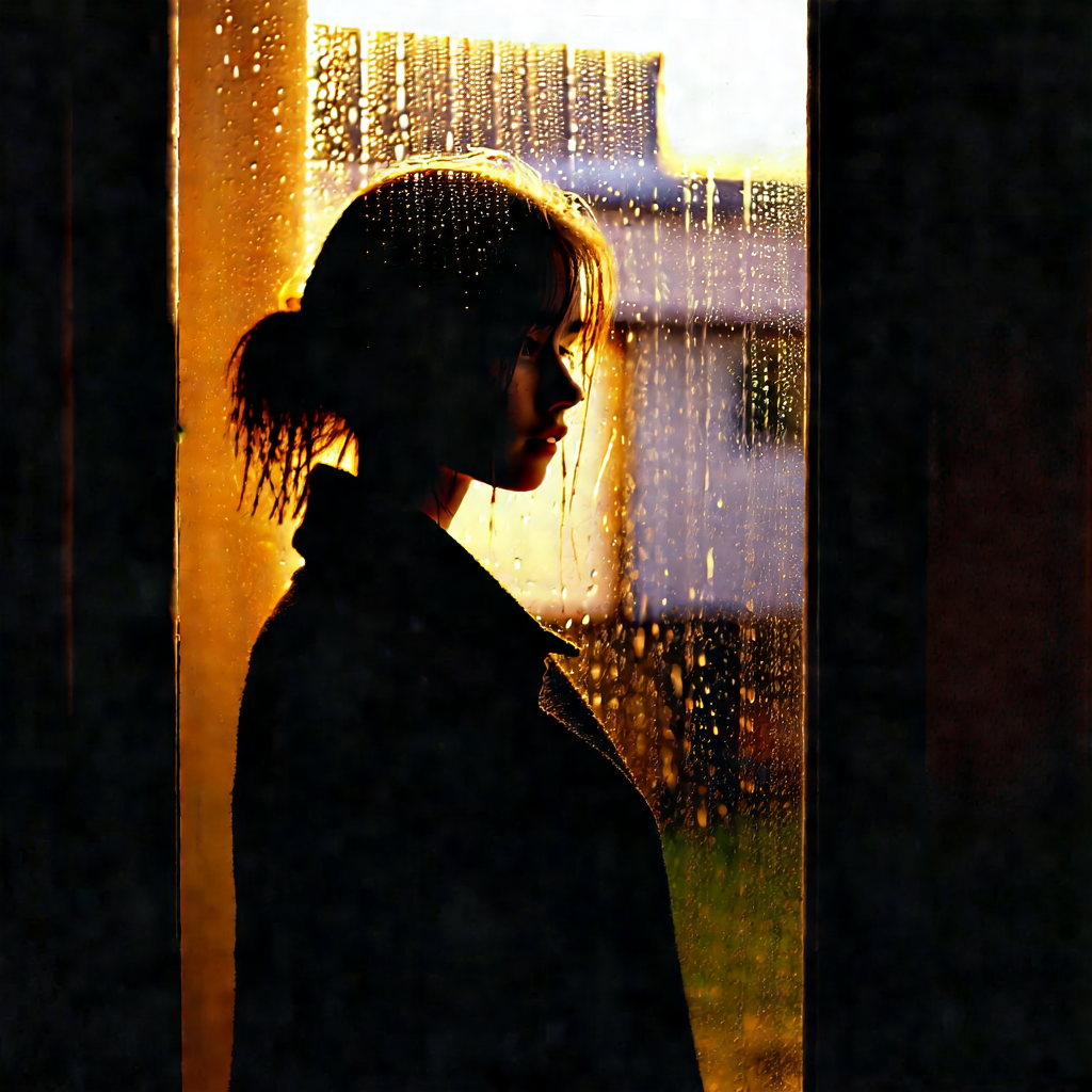 Shadows Behind Raindrops view 2