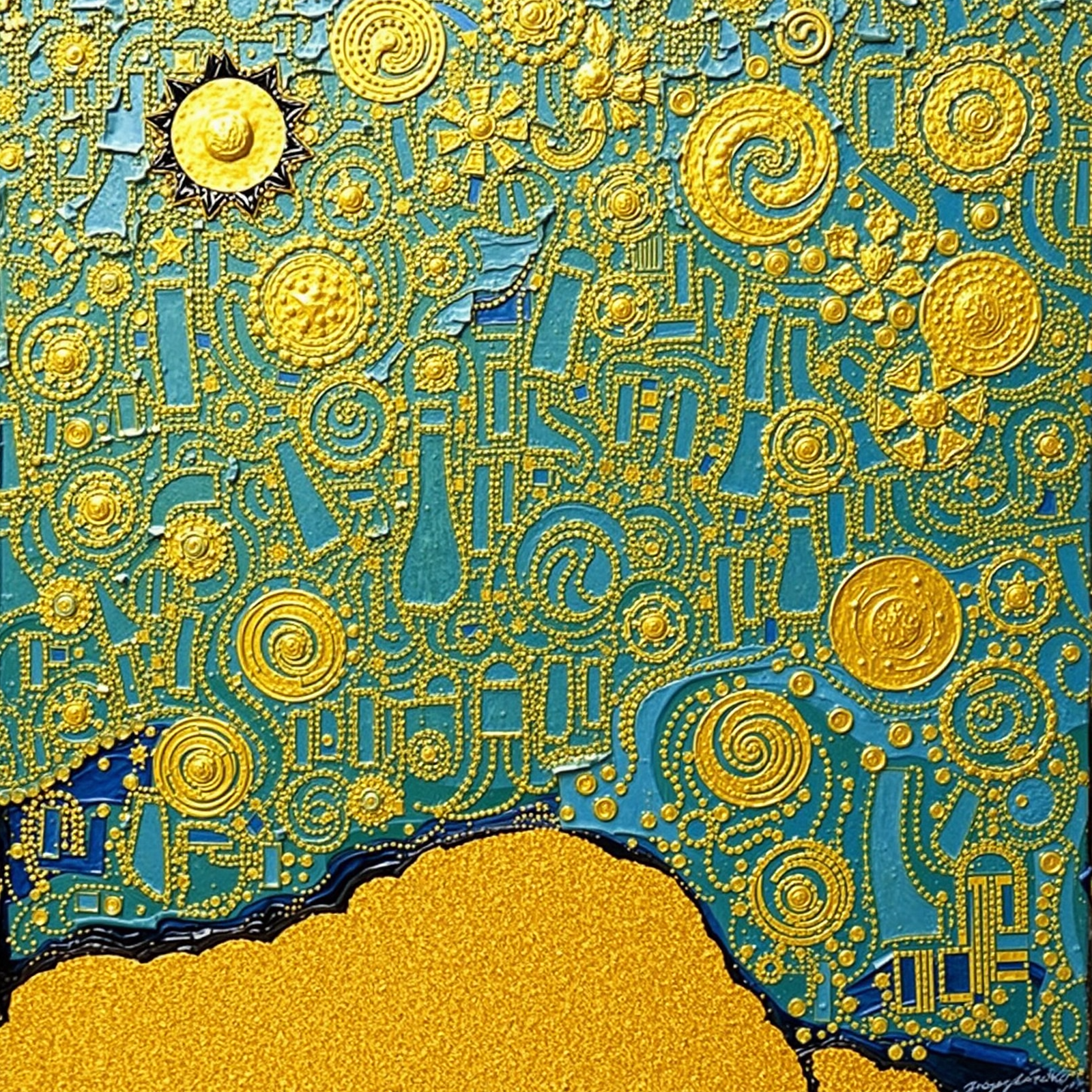 Celestial Patterns in Gold view 2