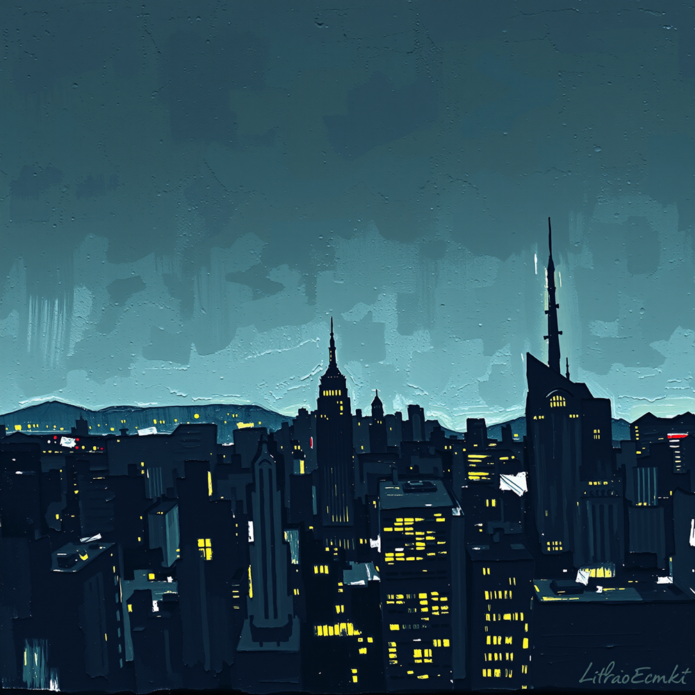 Cityscape at Dusk view 2
