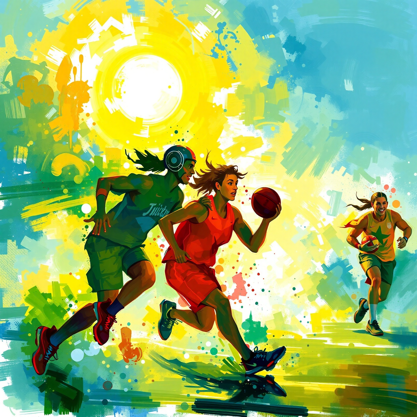 Vibrant Basketball Scene view 2