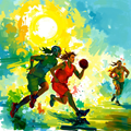 Vibrant Basketball Scene thumbnail 2