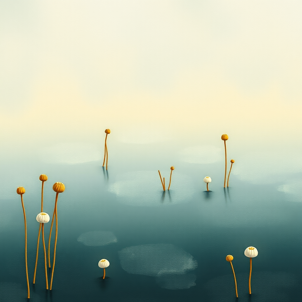 Silent Blossoms on the Water view 2