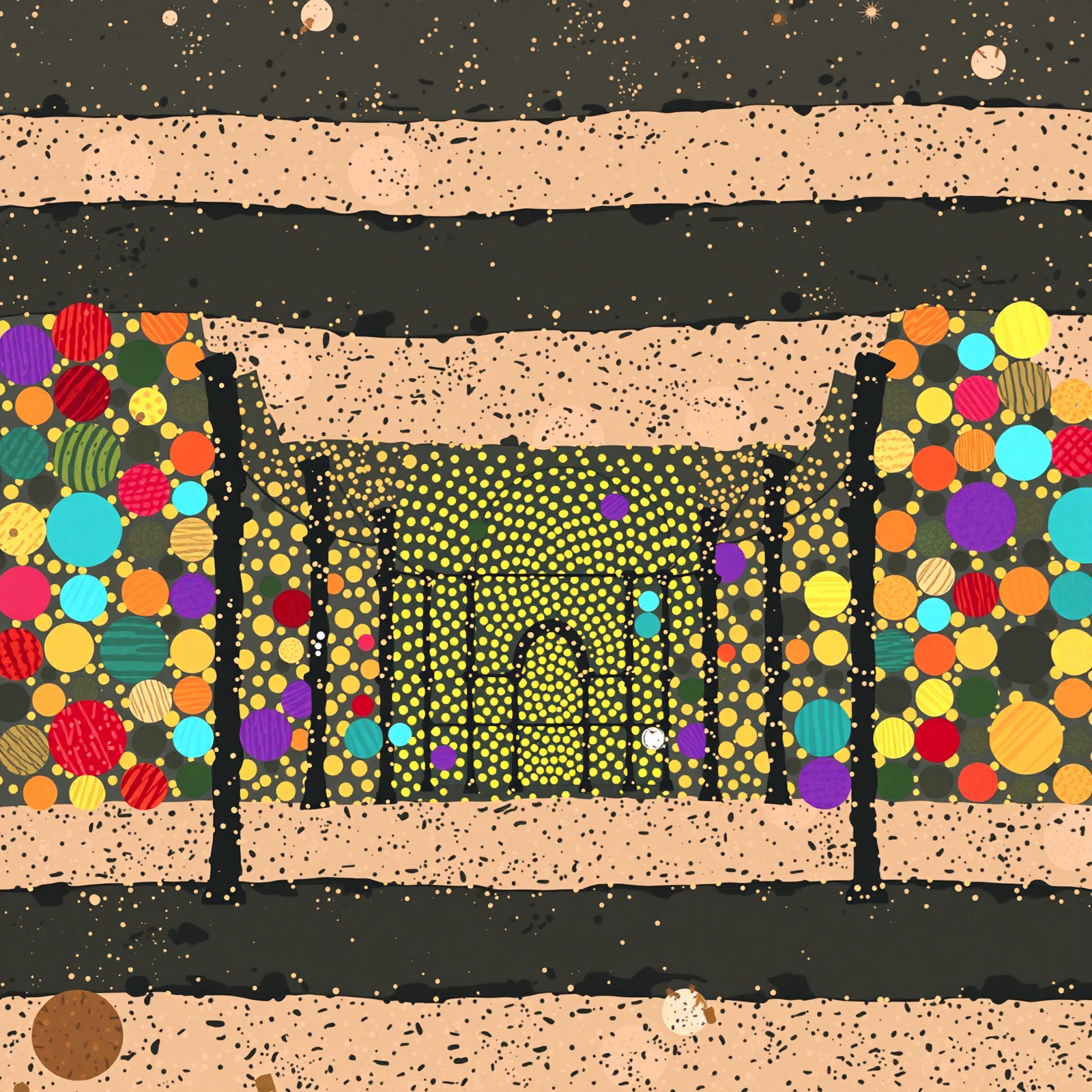 Celebration of Dots in a Midnight Sky view 2