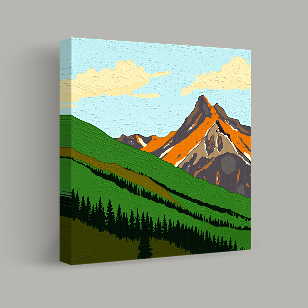 Majestic Peaks of Vibrant Hues view 1