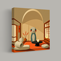 Serene Figurine in a Minimalist Room thumbnail 1