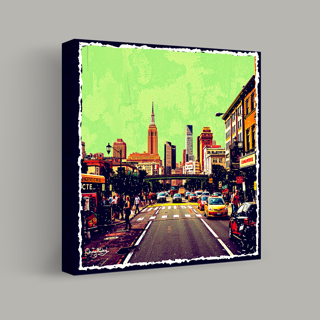 Urban Street View with Skyscrapers view 1