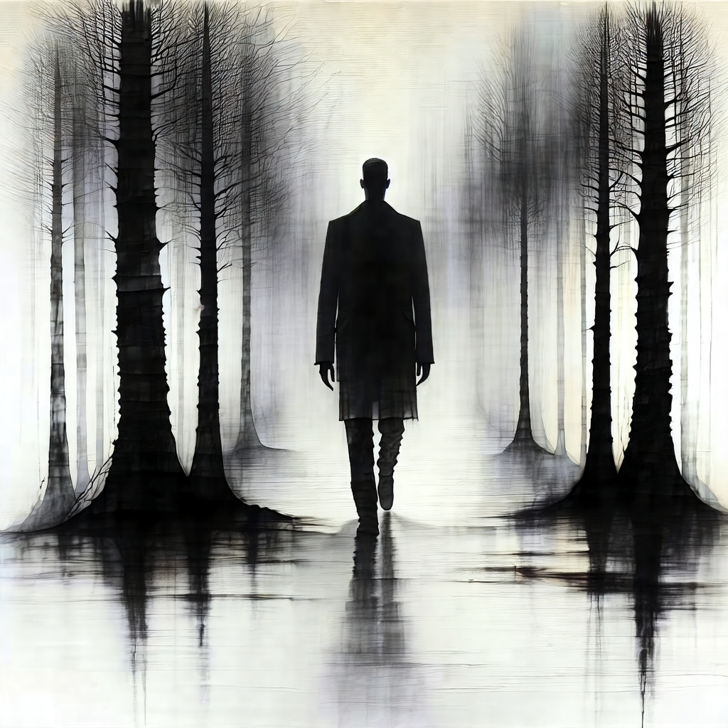 Solitude in the Misty Woods view 2