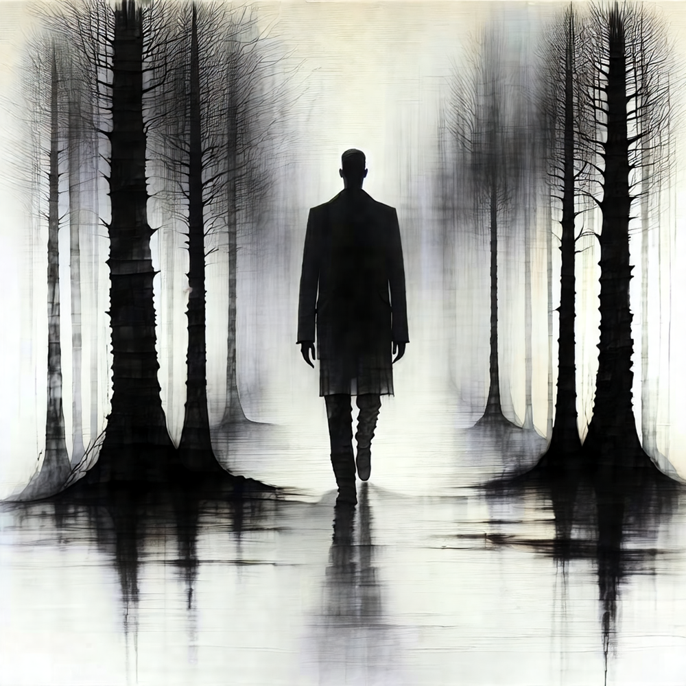 Solitude in the Misty Woods view 2