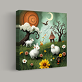 Whimsical Creatures Under a Spiraling Sky thumbnail 1