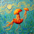 Jellyfish Waltz under a Starry Sea thumbnail 2