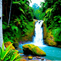 Cascade Amidst the Lush Canopy thumbnail 2