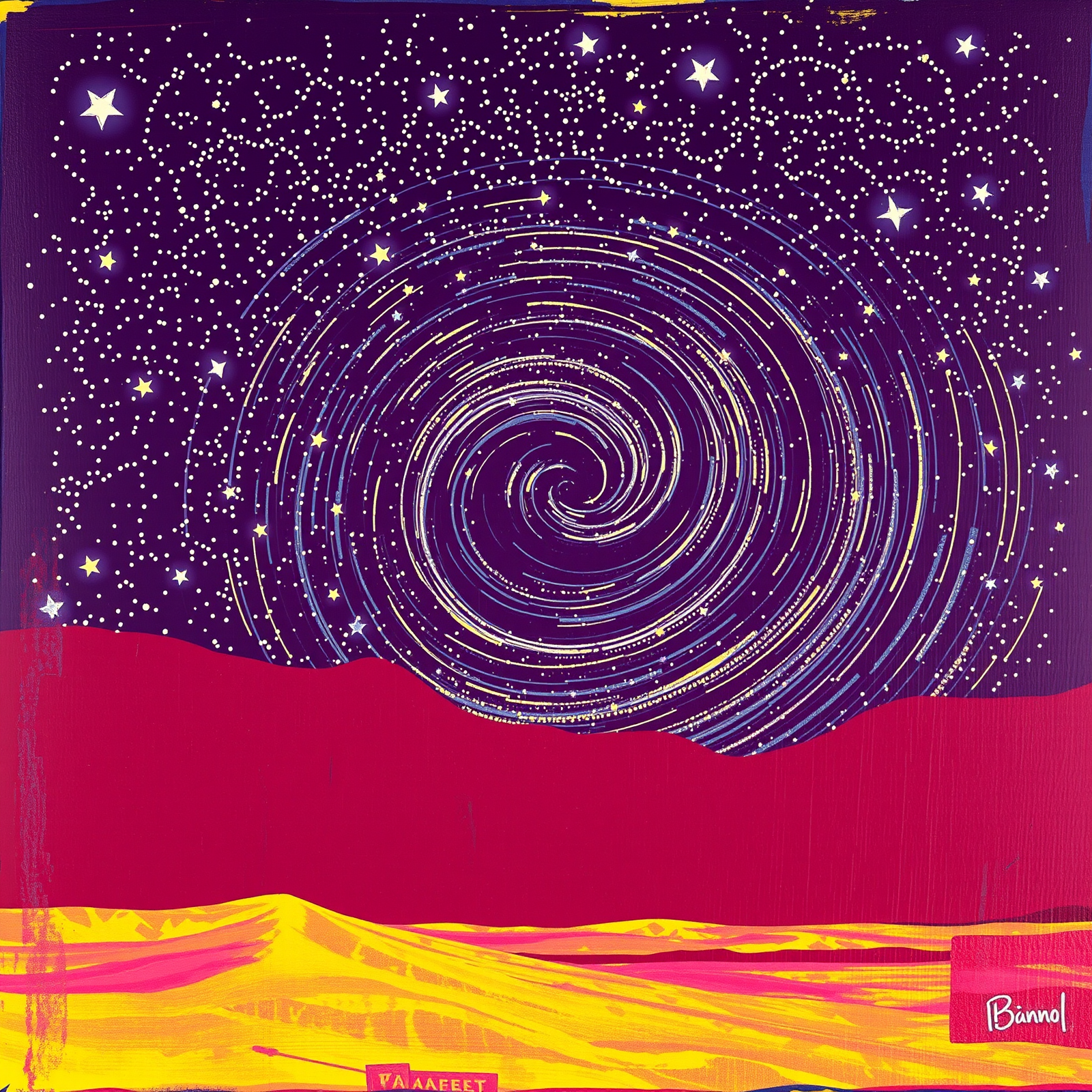 Celestial Whirlwind Over Desert view 2