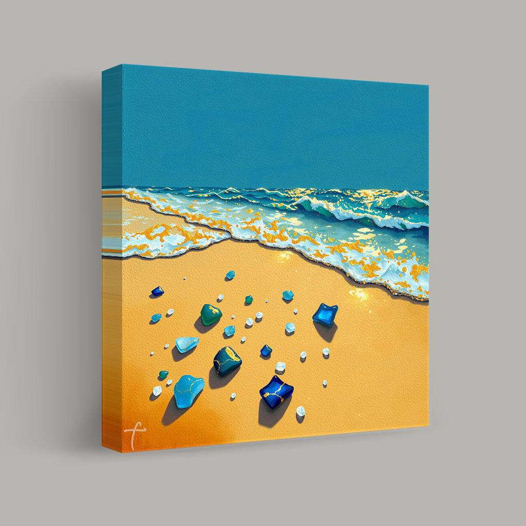 Ocean Gems on Sandy Shore view 1