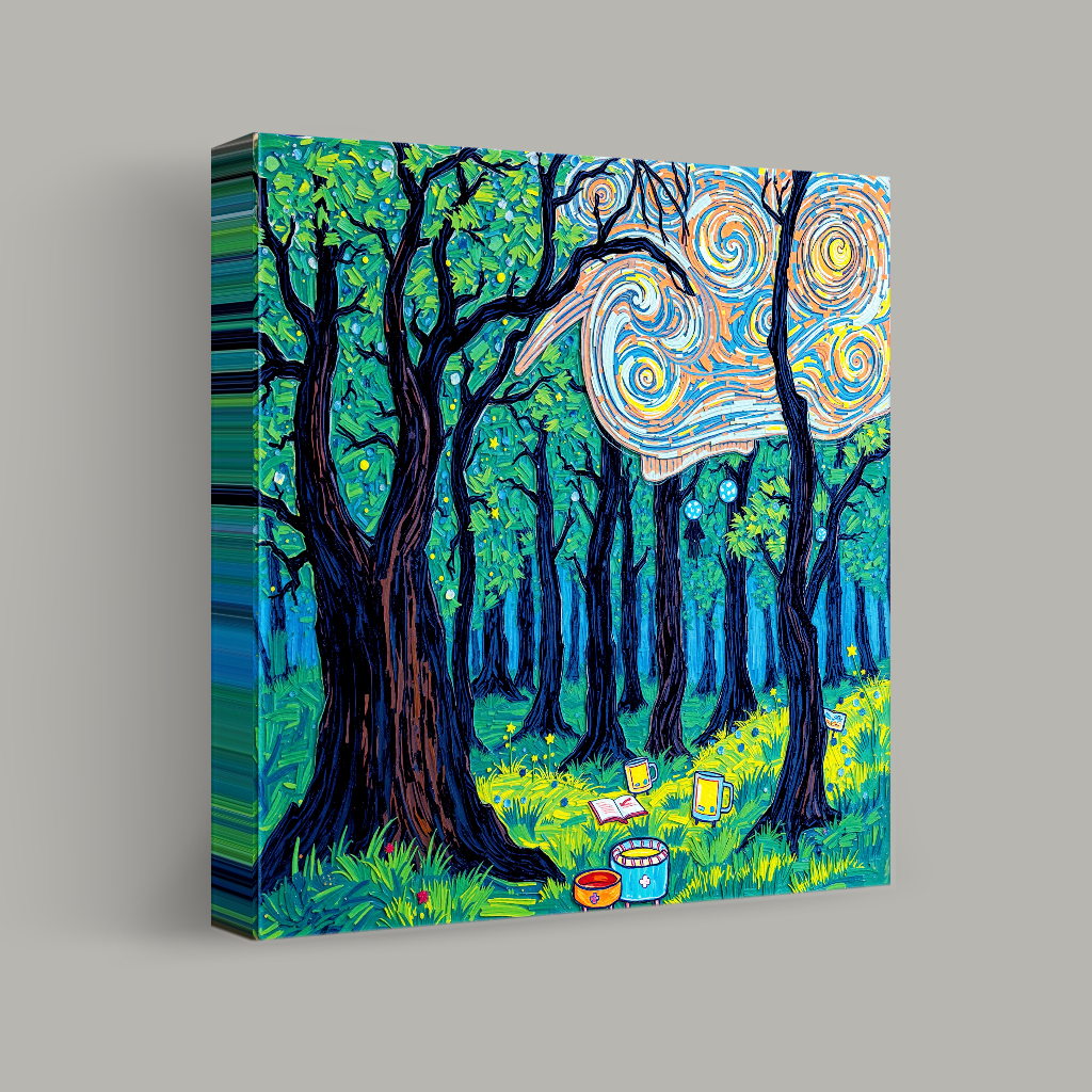 Whimsical Night in the Enchanted Forest view 1