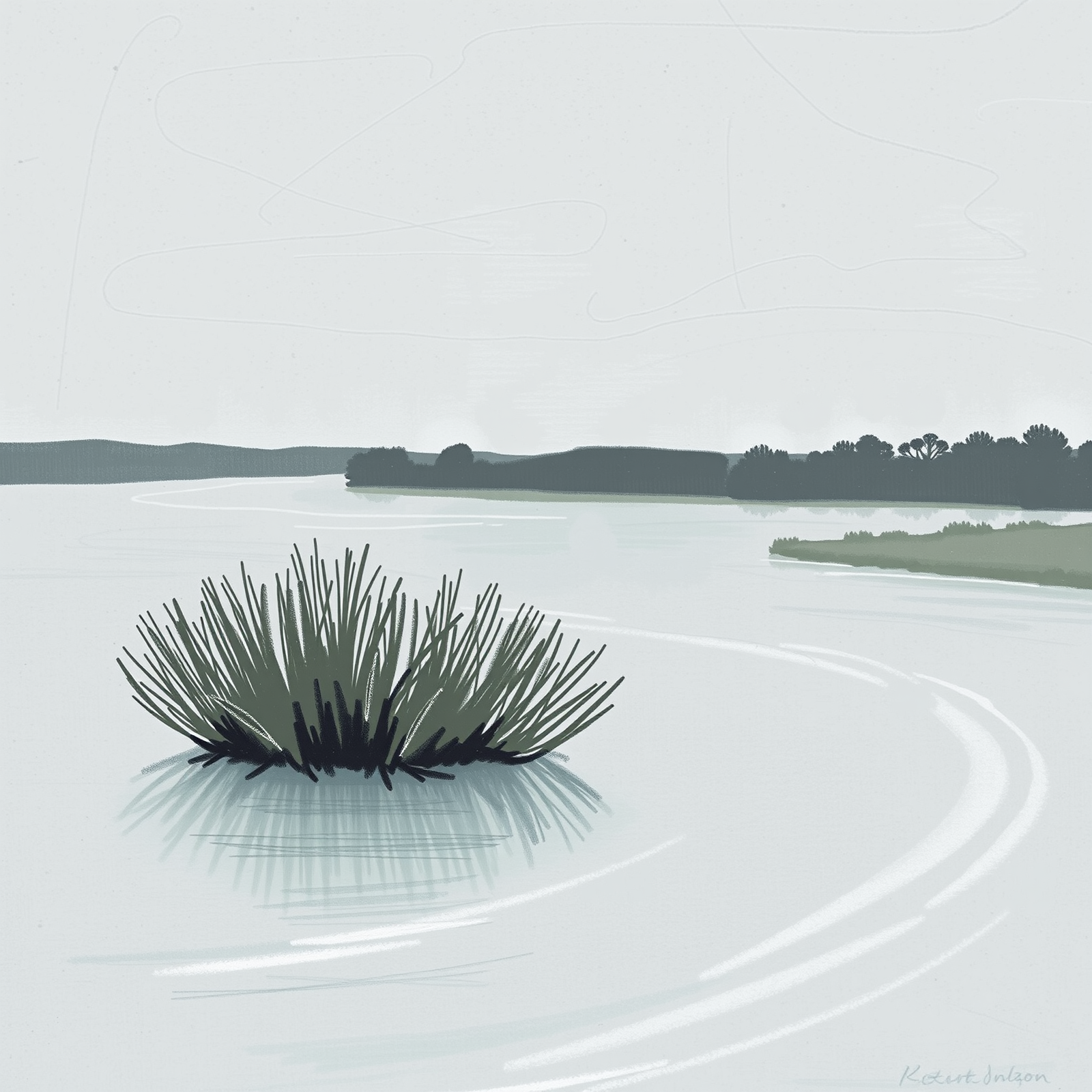 Reflections on a Quiet Lake view 2