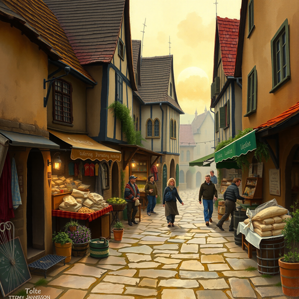 Strolling Through Cobblestone Market