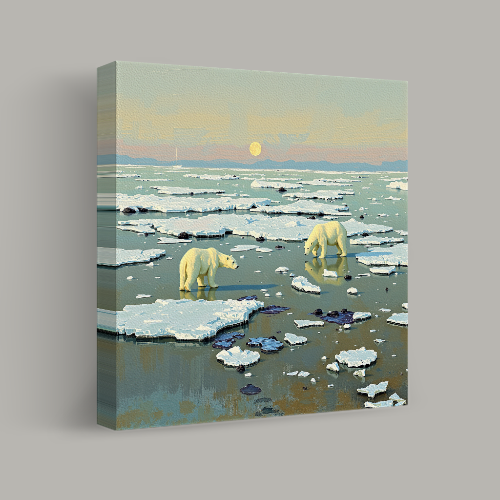 Arctic Wanderers Under the Full Moon view 1