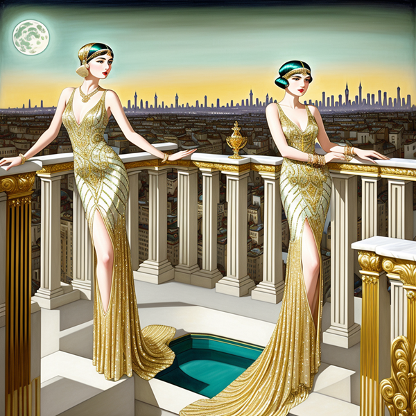 Moonlit Glamour on the Rooftop